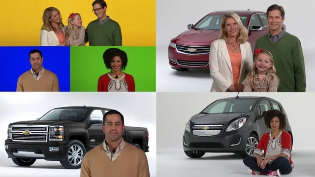 Chevy 4G LTE OnStar commercial frames — families with Chevrolet vehicles